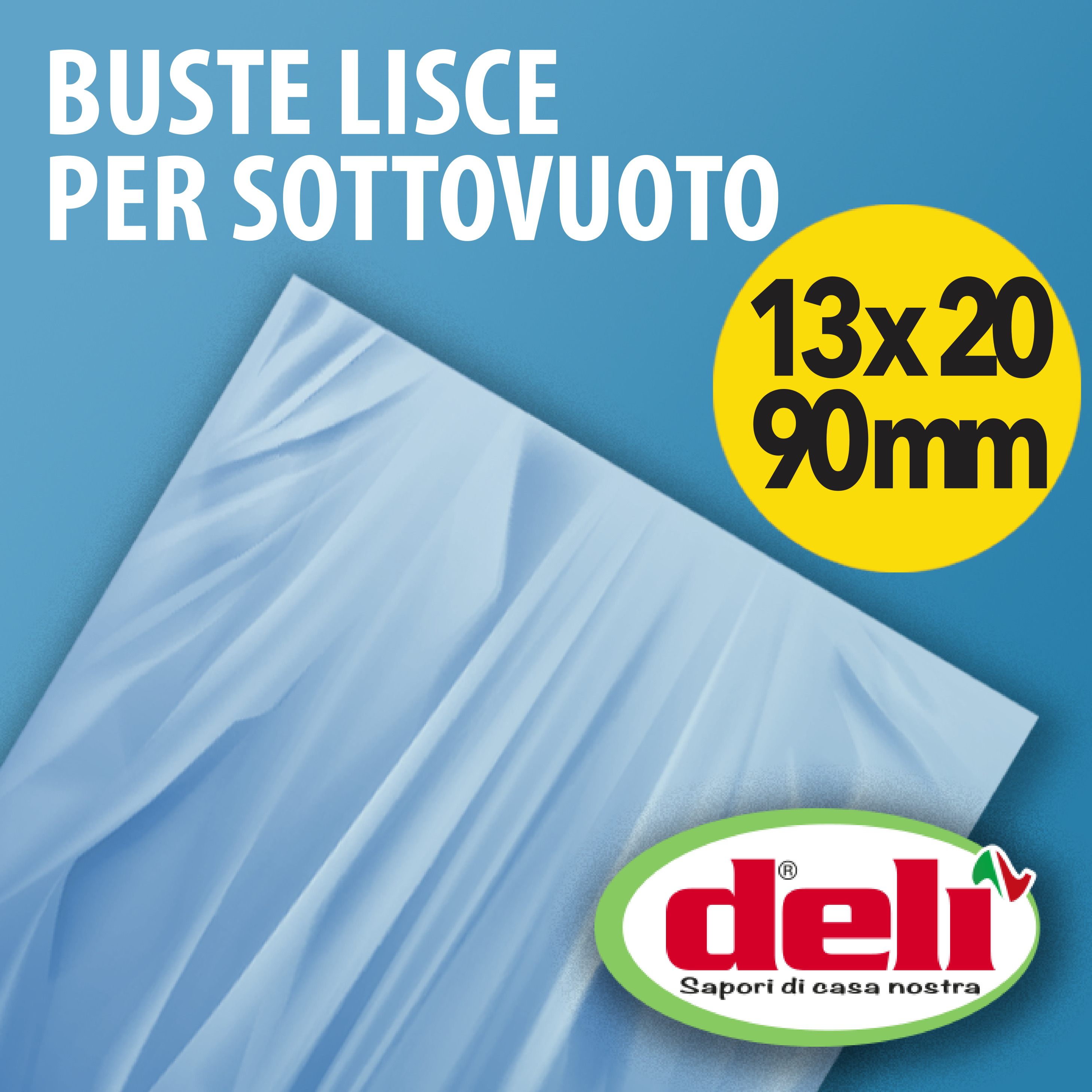 Buste lisce per sottovuoto 90 mm 13x20