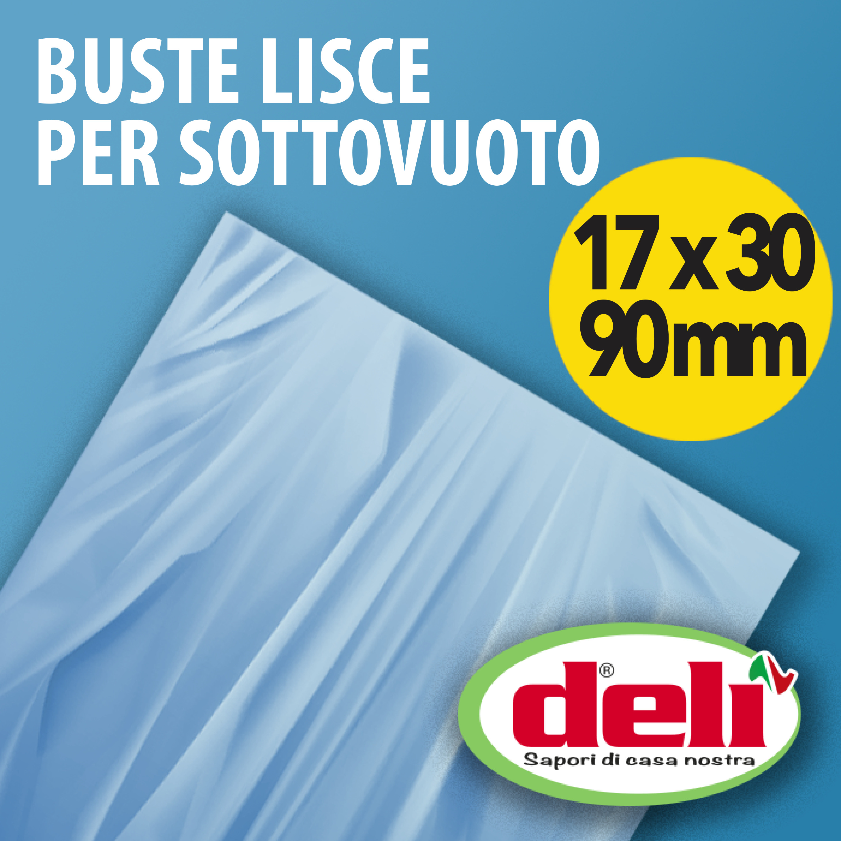 Buste lisce per sottovuoto 90 mm 17x30