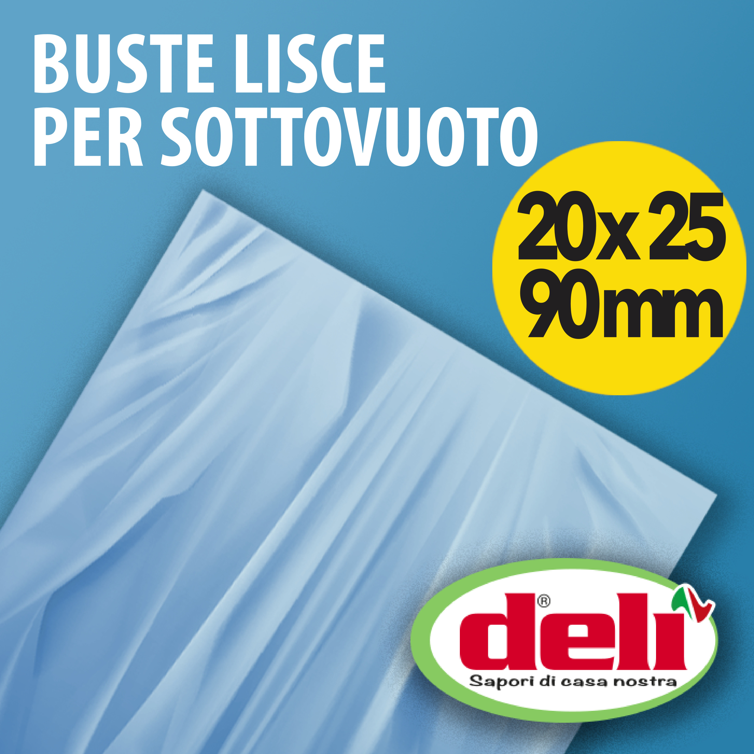 Buste lisce per sottovuoto 90 mm 20x25