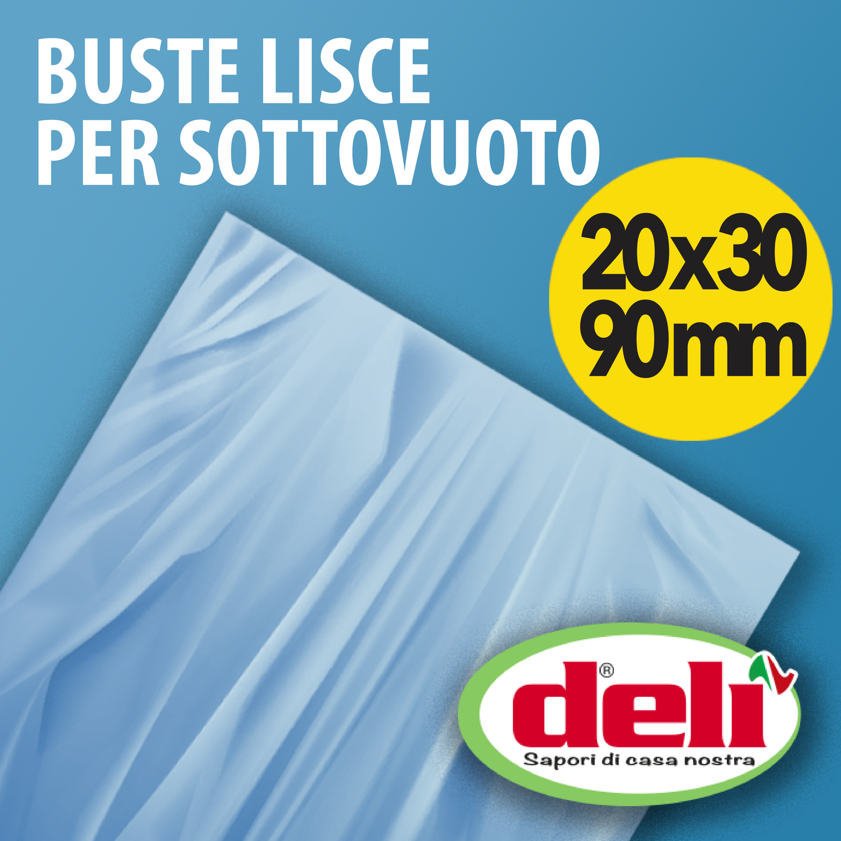 Buste lisce per sottovuoto 90 mm 20x30.