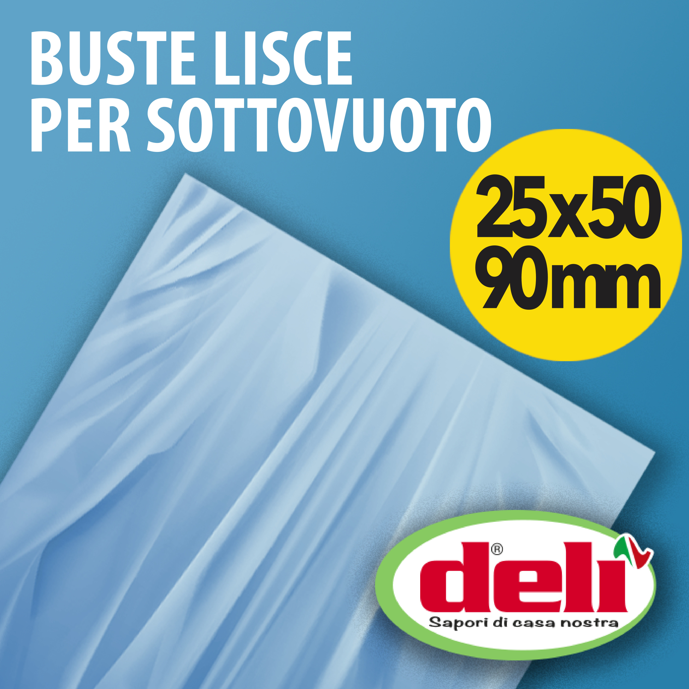 Buste lisce per sottovuoto 90 mm 25x50.