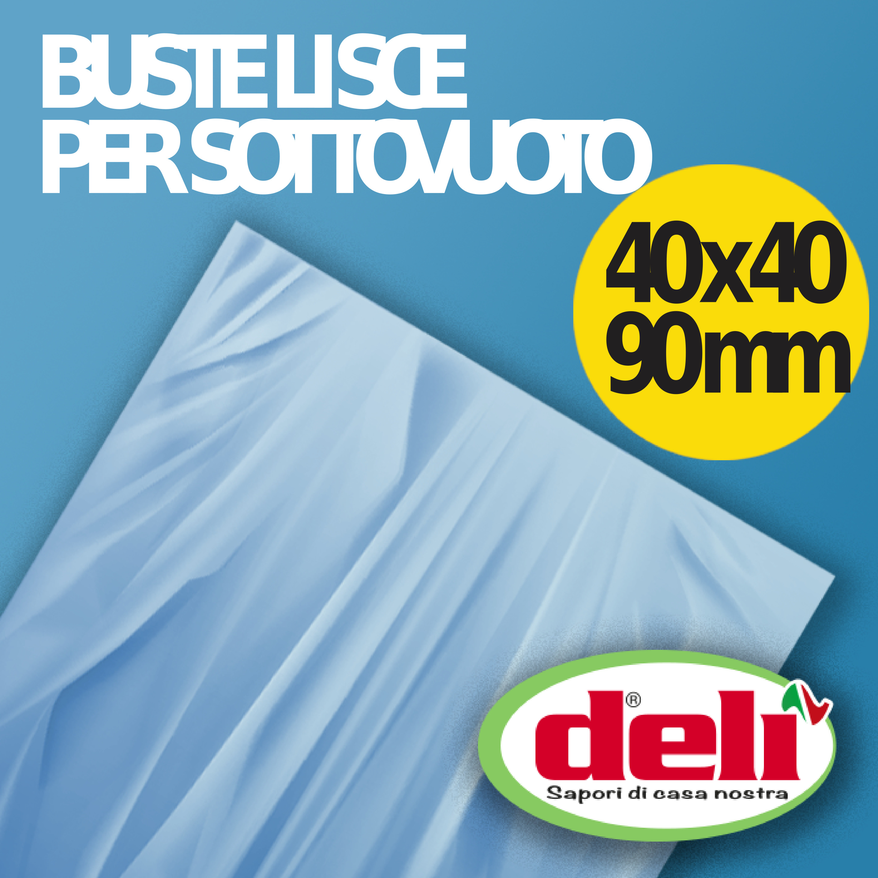 Buste lisce per sottovuoto 90 mm 40x40.