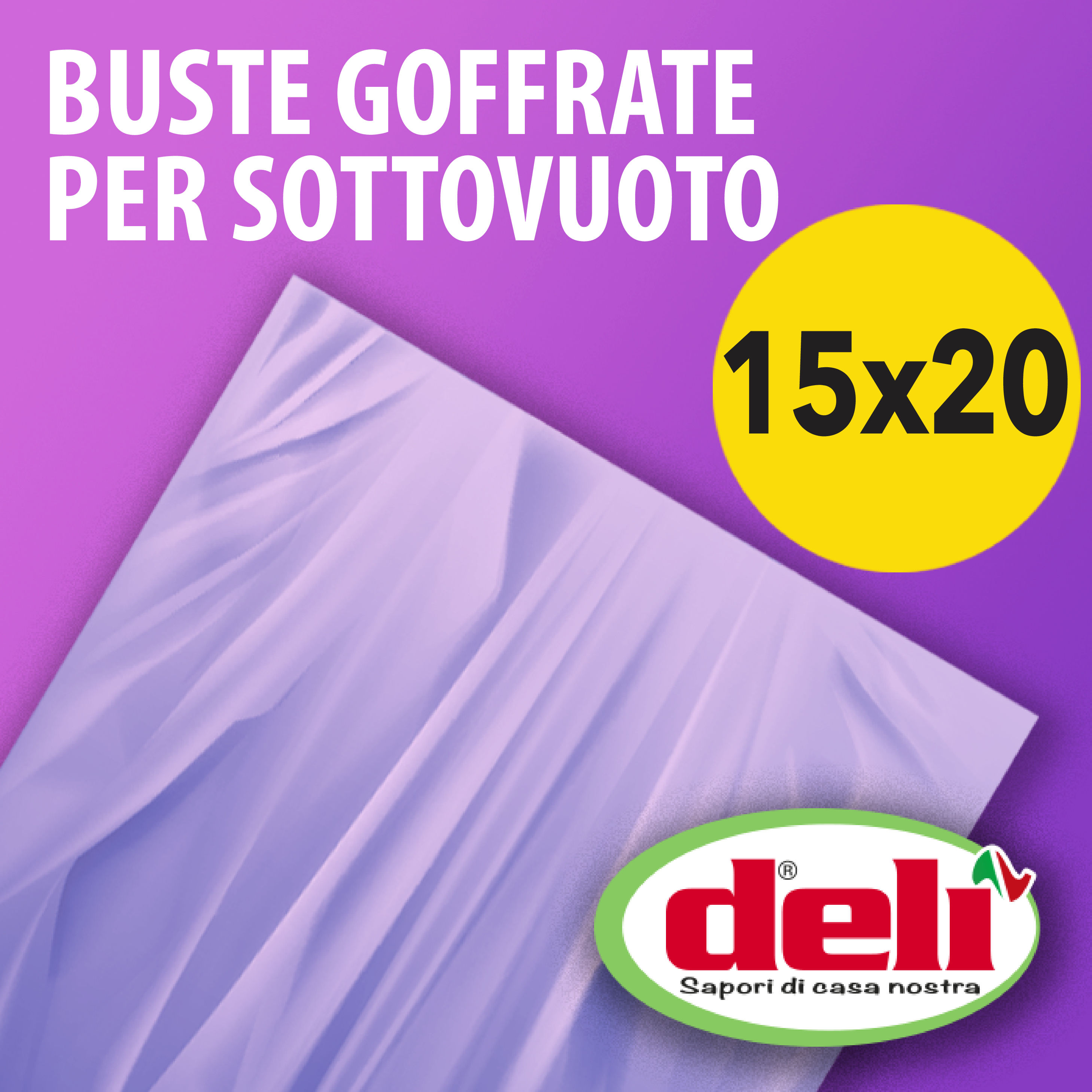 Buste Goffrate per sottovuoto 15x20.