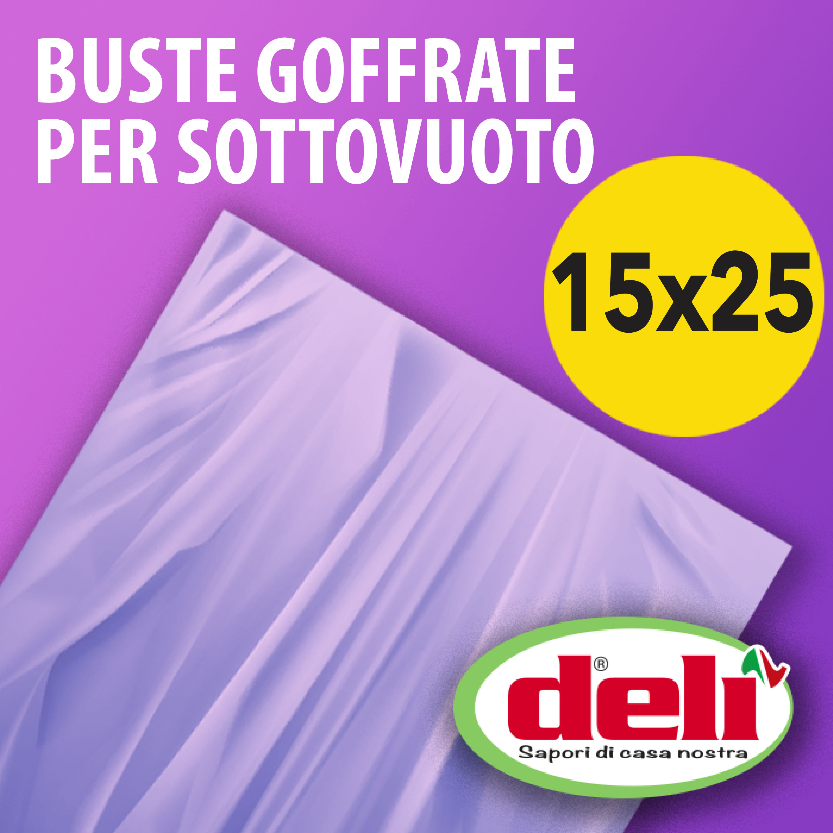 Buste Goffrate per sottovuoto 15x25.