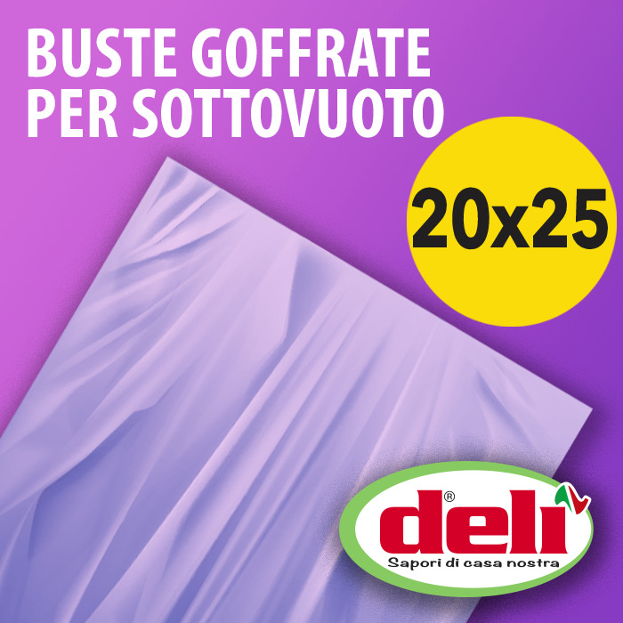 Buste Goffrate per sottovuoto 20x25.